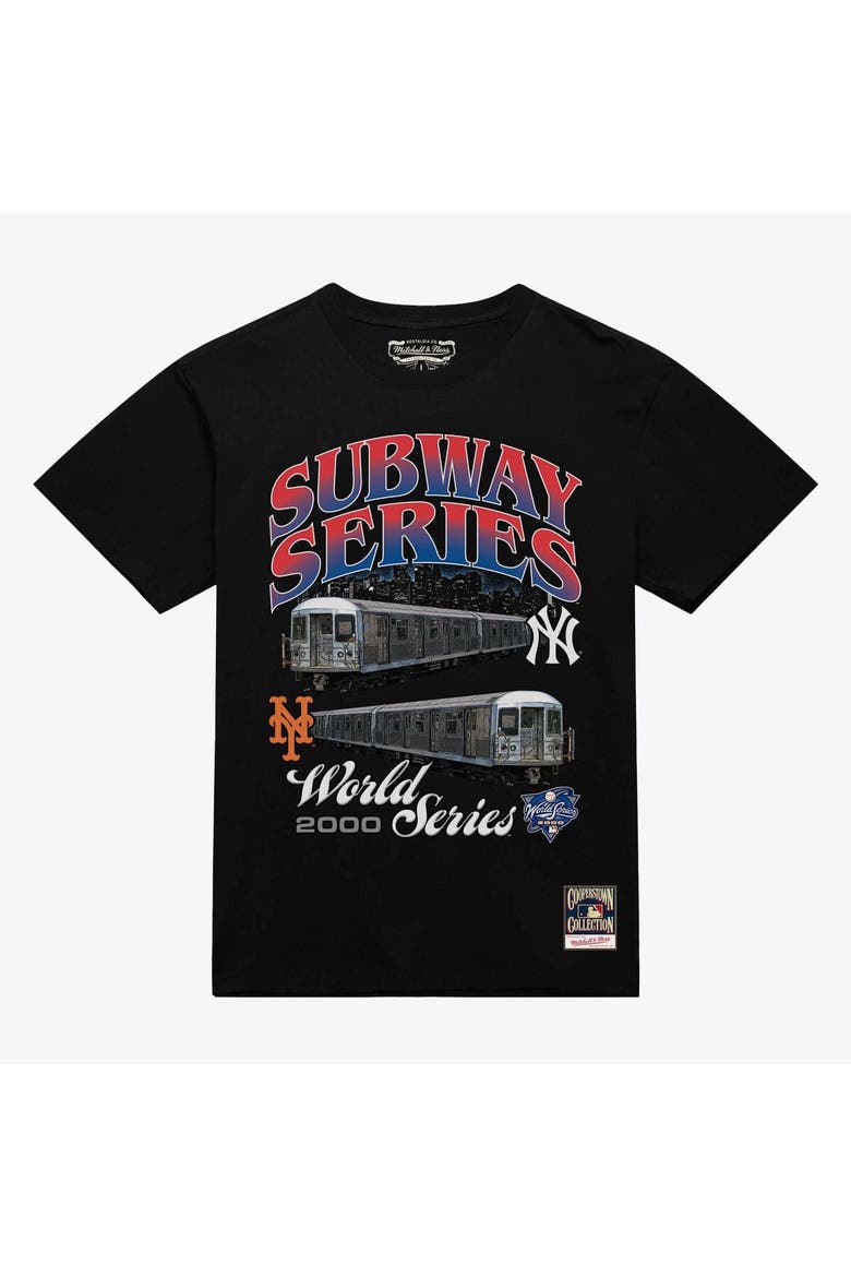 Men's Mitchell & Ness  Black MLB Merchandise Subway Series Duel World Series T-Shirt, Main, color, Black