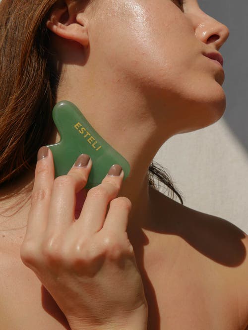 Shop Esteli Aventurine Gua Sha In Dark Green