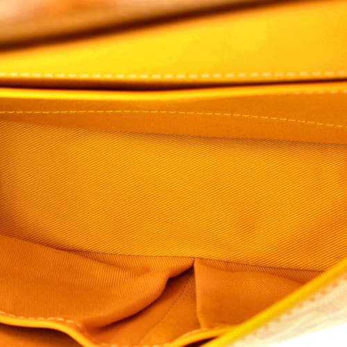 Pre-owned Goyard Goyard Belvedere Ii Messenger Bag Coated Canvas Pm In Yellow