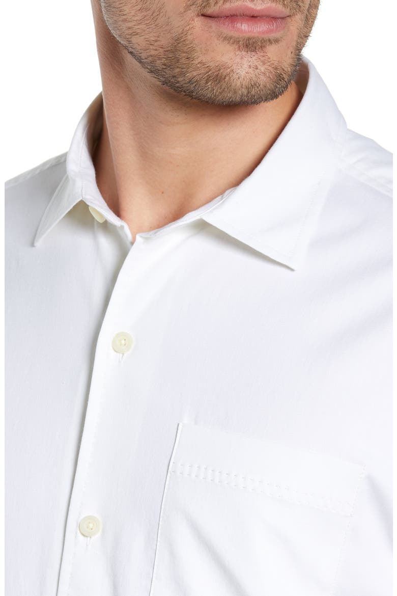 Catalina Stretch Silk Blend Camp Shirt, Alternate, color, WHITE