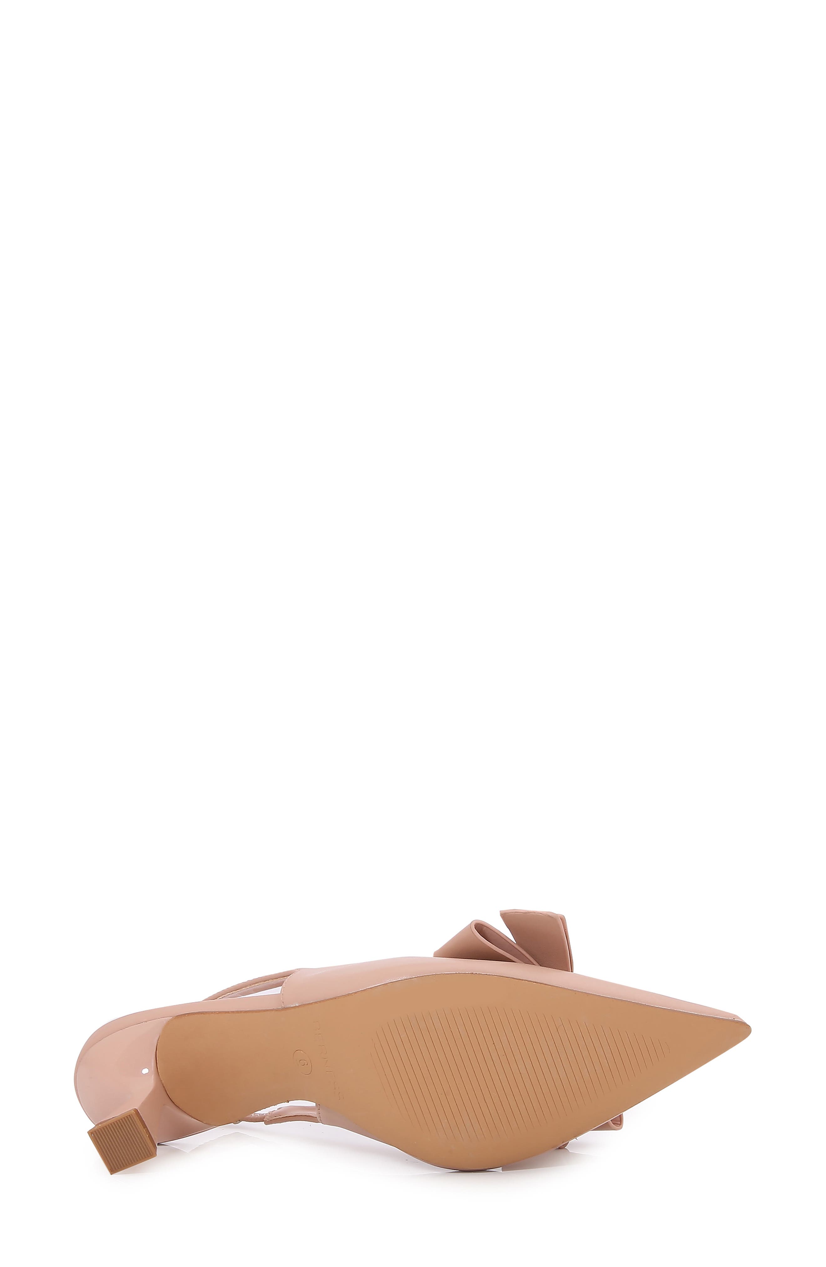 Calliope Asymmetric Bow Slingback Pump, Alternate, color, BEIGE