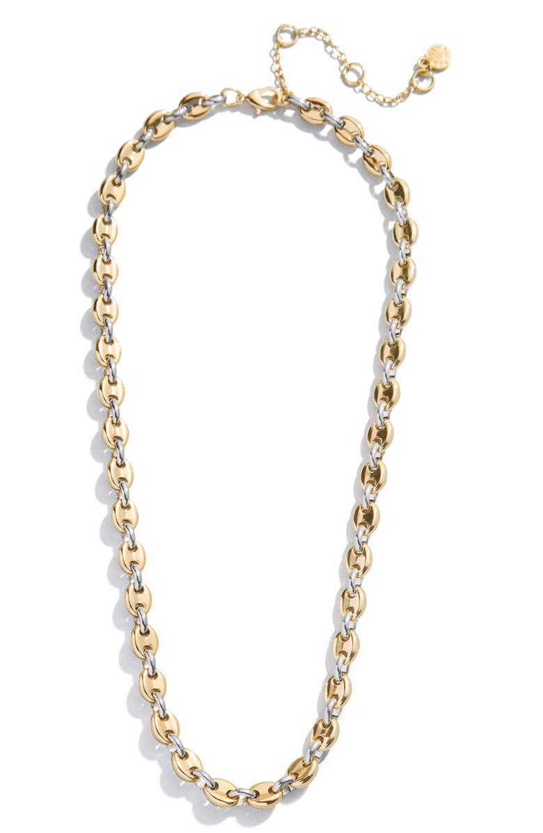 BaubleBar Thalia Two Tone Mariner Link Necklace, Main, color, Two Tone