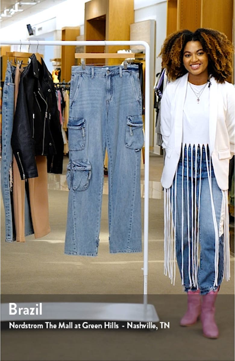 Bobbie Utility Ankle Cargo Jeans, sales video thumbnail