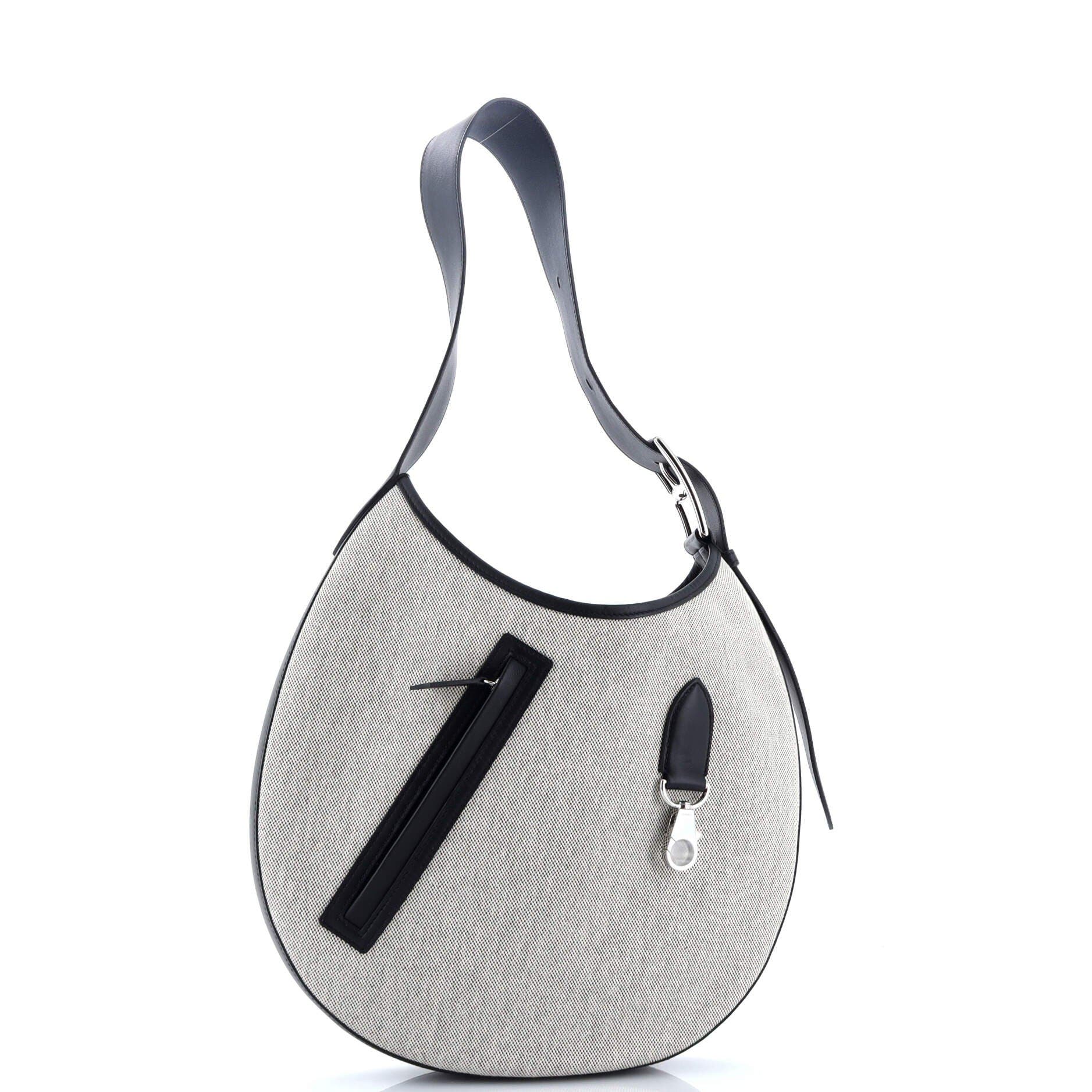 Pre-Owned Hermes Arcon Bag Toile and Leather, Alternate, color, Black