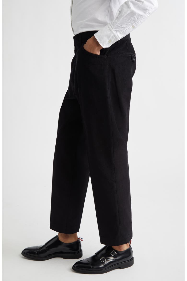 Cotton Corduroy Tapered Leg Chinos, Alternate, color, BLACK