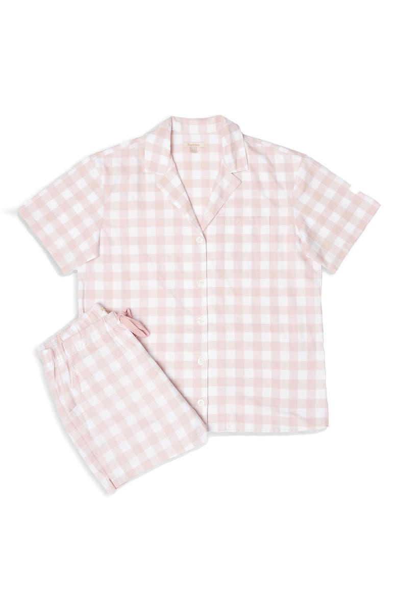 Barbour Etta Gingham Cotton Short Pajamas, Alternate, color,