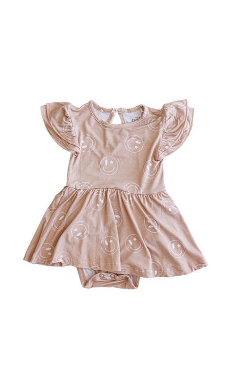 Charlie Lou Baby® Baby Girl's Starry Eyed Smiley Twirl Dress in Beige  product
