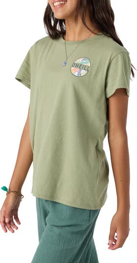 売れ筋商品|||オニール Tシャツ トップス レディース Juniors' Flora Oasis Cotton Cropped Graphic T-Shirt Winter White O'Neill Kids' Flora Oasis Cotton Graphic T-Shirt | Nordstromrack