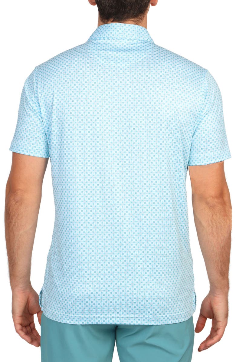 TailorByrd Floral Print Performance Polo, Alternate, color, Seafoam