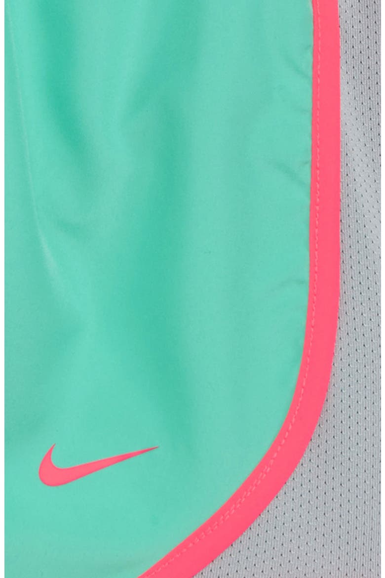 Kids' Dry Tempo Running Shorts, Alternate, color, LIGHT MENTA/ GREY/ RACER PINK
