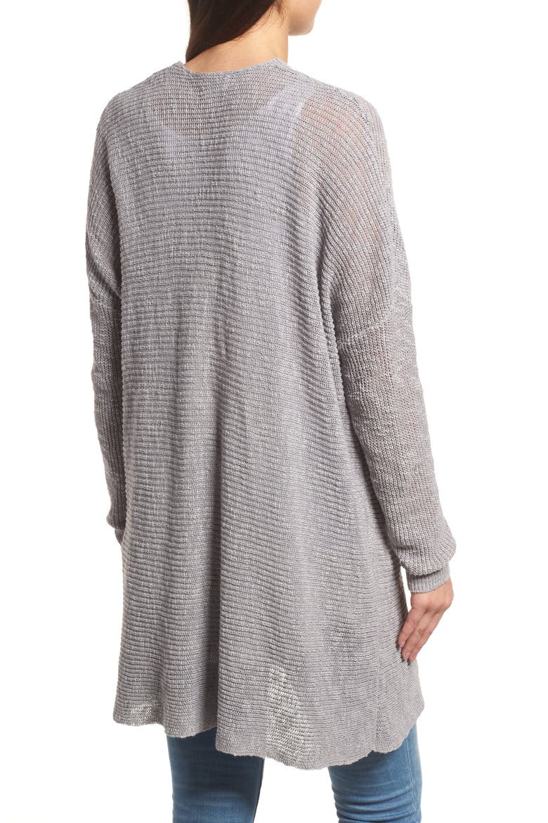Open Cardigan, Alternate, color, GREY HEATHER