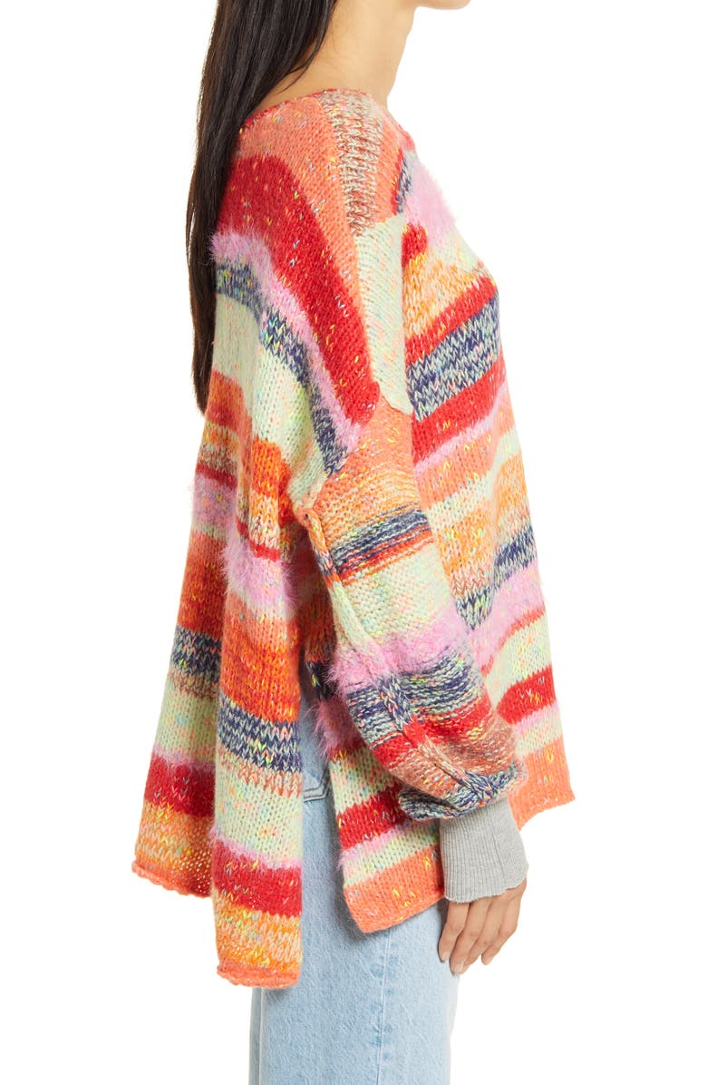 Free People String Lights Oversize Sweater, Alternate, color, 