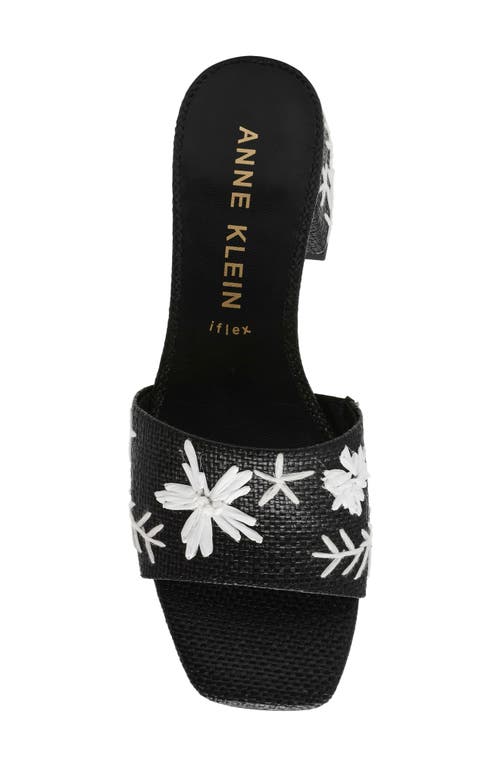 Anne Klein Dolls Block Heel Sandal In Black Multi