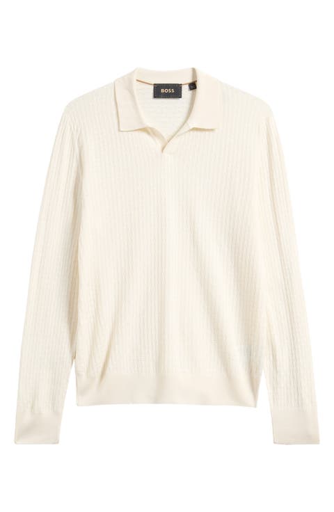 Umbarto Silk Long Sleeve Polo