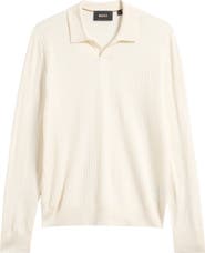 BOSS Umbarto Silk Long Sleeve Polo