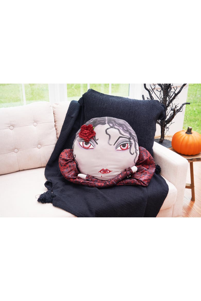 Vampira Zombinaland Halloween Decorative Figurine Pillow, Alternate, color, Red
