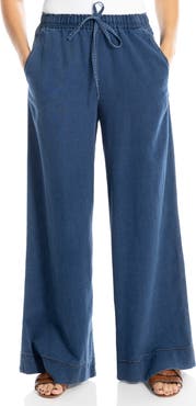 MAX STUDIO Pique Wide Leg Pants