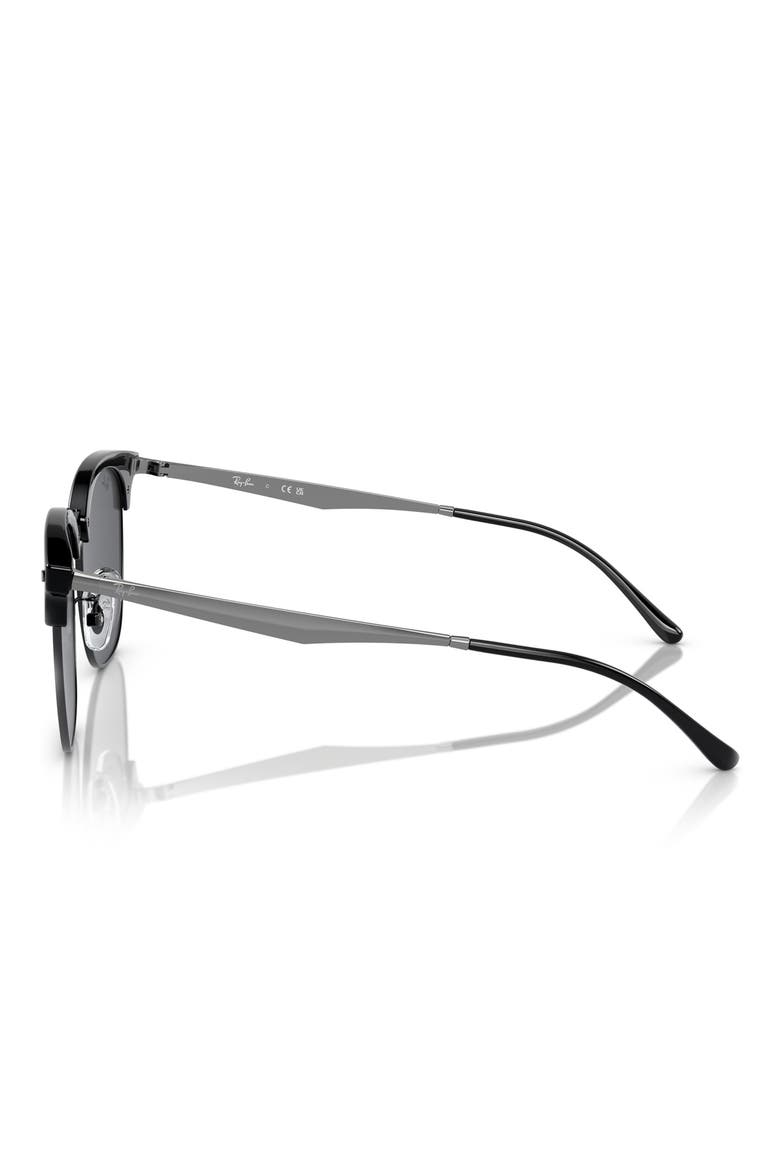 56mm Square Sunglasses, Alternate, color, BLACK ON BLACK / DARK GREY