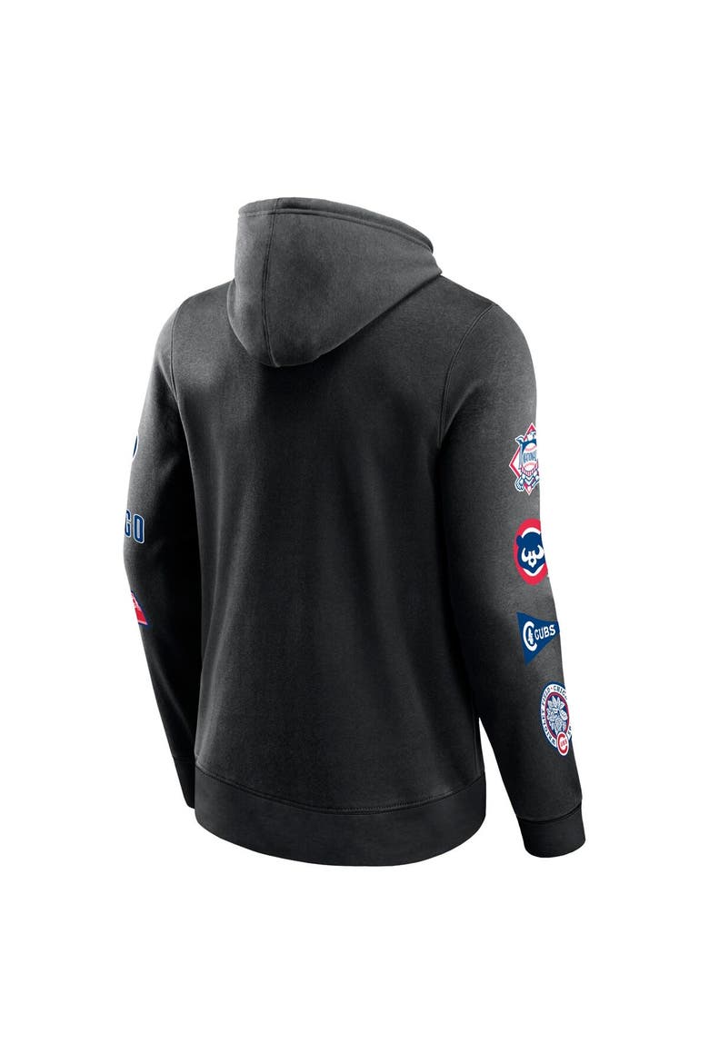 Men's Fanatics Branded Black Chicago Cubs Wild Winner Pullover Hoodie, Alternate, color, Black