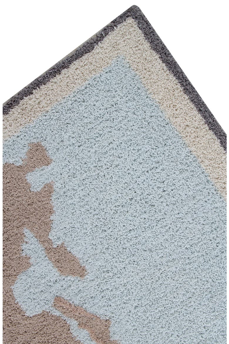 Vintage Map Washable Recycled Cotton Blend Rug, Alternate, color, BLUE