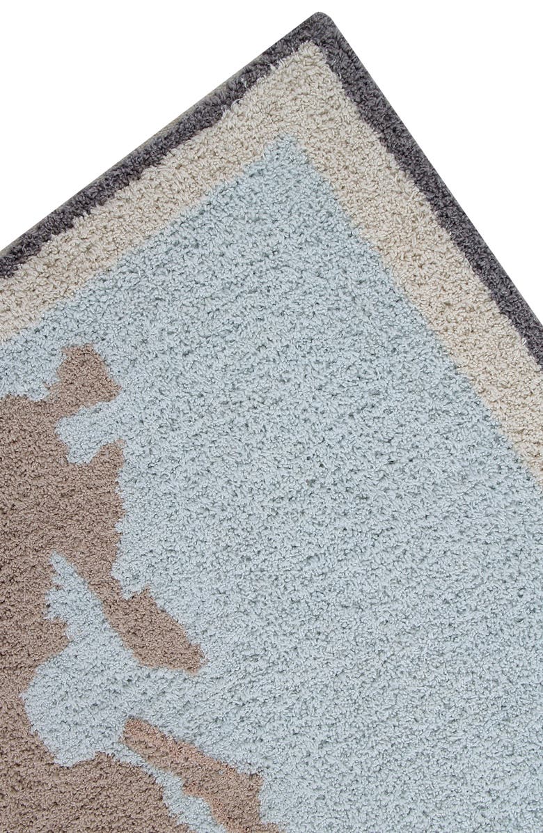 Lorena Canals Vintage Map Washable Recycled Cotton Blend Rug, Alternate, color, Blue