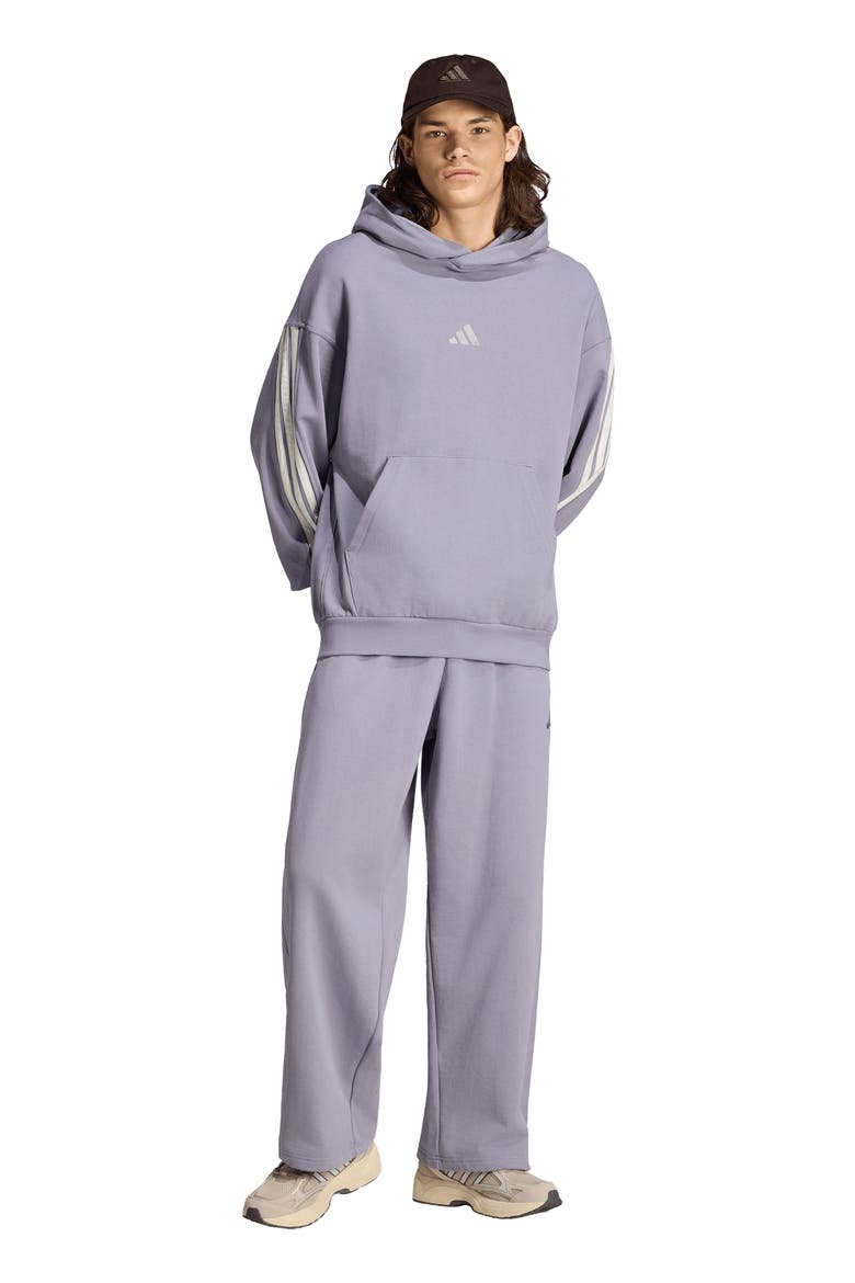 Pleated Wide Leg Jersey Pants, Alternate, color, SLATE
