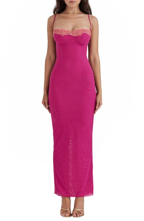 House Of Cb Aiza Underwire Cocktail Dress In Very Berry