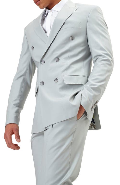 Ron Tomson Super 120s Wool Double Breasted Tuxedo Jacket