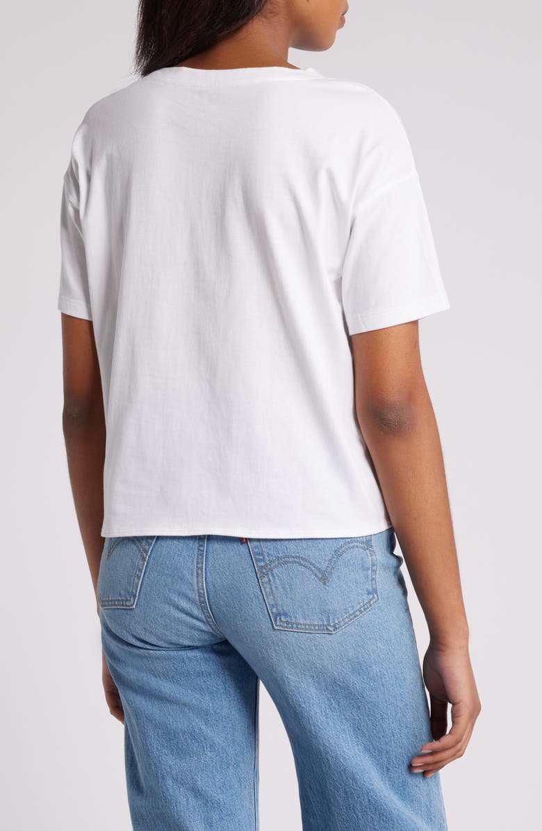 WEAR by Erin Andrews Women's WEAR by Erin Andrews White Oregon Ducks Striped Front Knot Cropped T-Shirt, Alternate, color, White