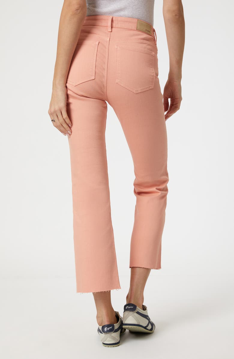 Mavi Jeans Anika High Waist Raw Hem Crop Flare Jeans, Alternate, color, Light Salmon Flex Blue