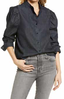 AG Women's Avery Puff Sleeve Button-Up Shirt
