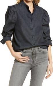 AG Women's Avery Puff Sleeve Button-Up Shirt