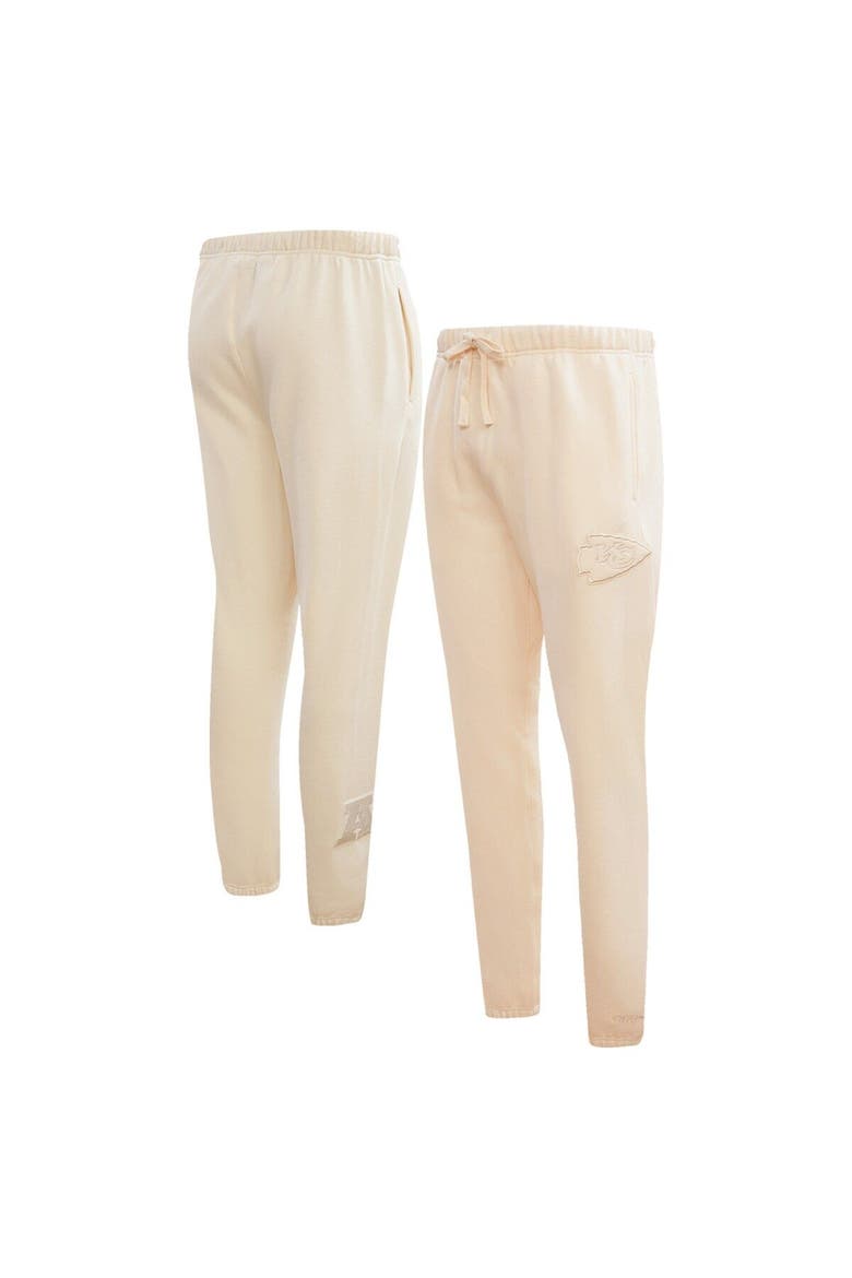 Men's Pro Standard Cream Kansas City Chiefs Neutral Fleece Sweatpants, Main, color, Cream