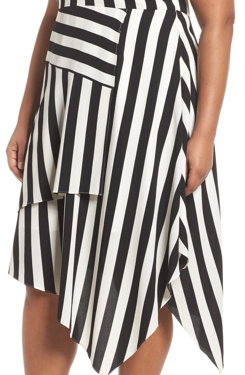 Vince Camuto Spectator Asymmetrical Hem Dress, Alternate, color, 