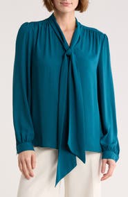 Gemma + Jane Tie Neck Georgette Top