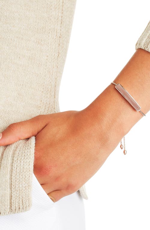 Monica Vinader Rose Gold Baja Facet Bracelet In Rose Gold/rose Quartz