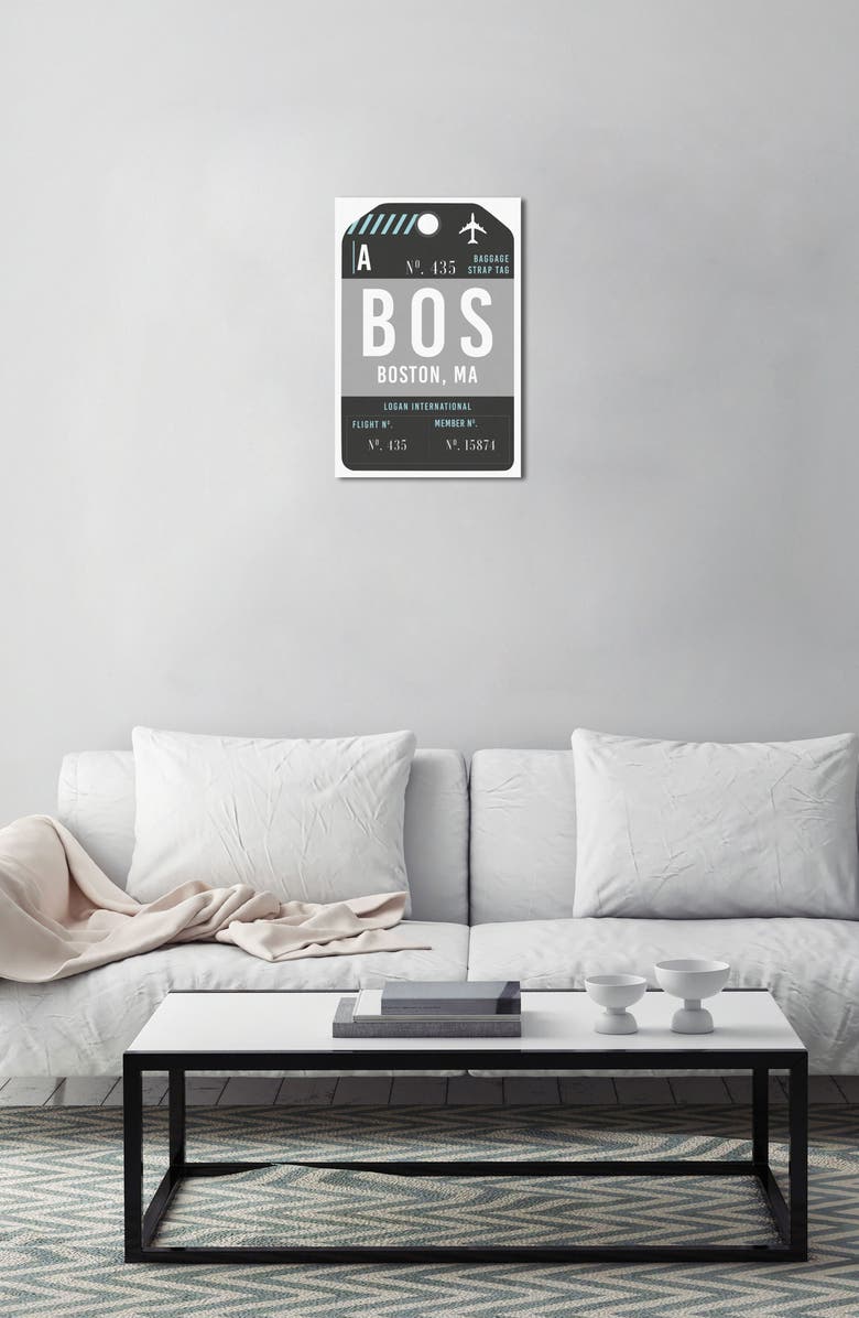 Oliver Gal Boston Luggage Tag Wall Art, Alternate, color, 