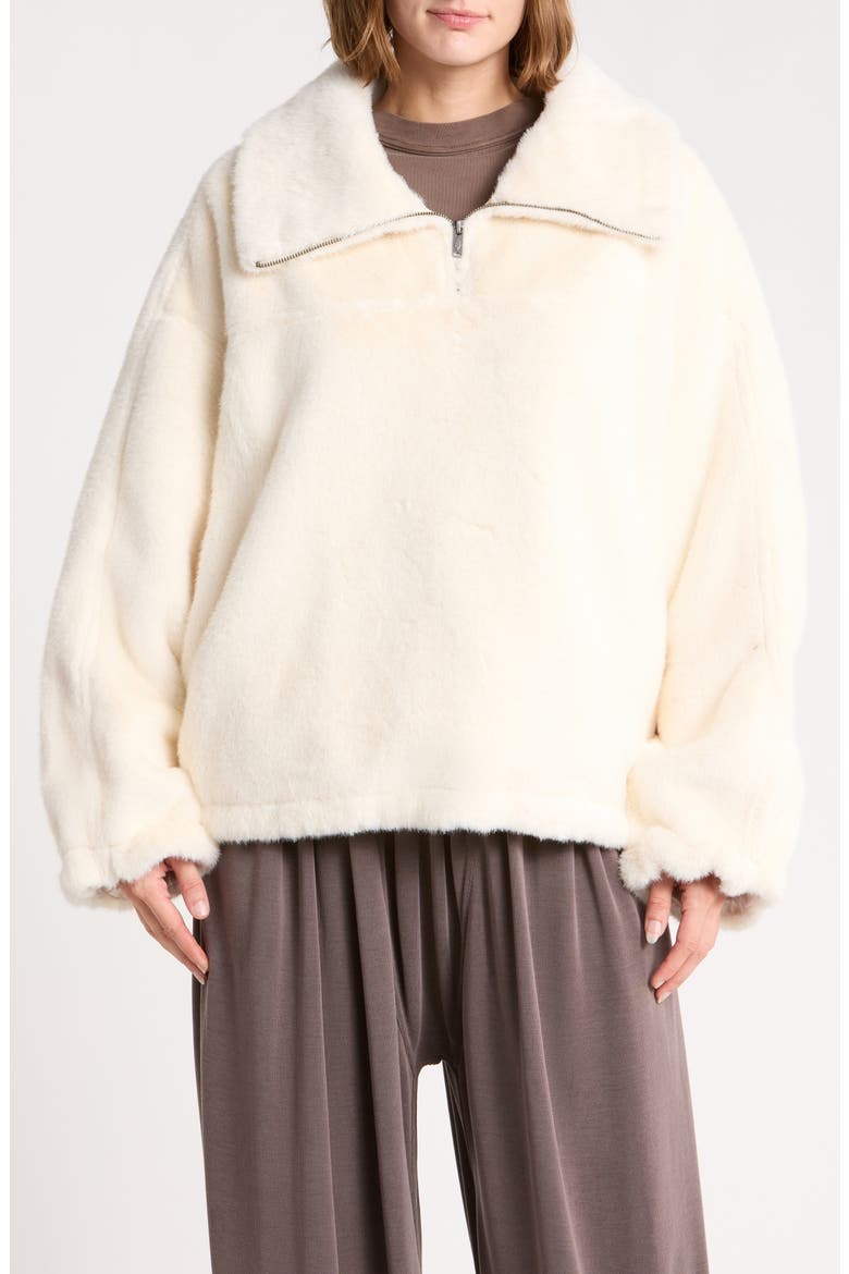 Alpine Glow Half Zip Pullover, Main, color, IVORY