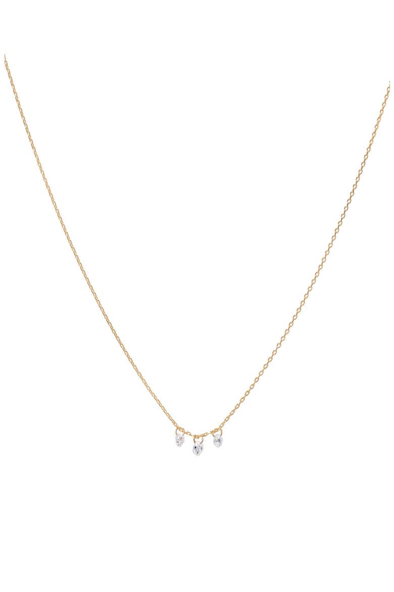 Sterling Silver 18k Gold Plated Emmeline Necklace Dainty Trendy Gift, Alternate, color, Gold