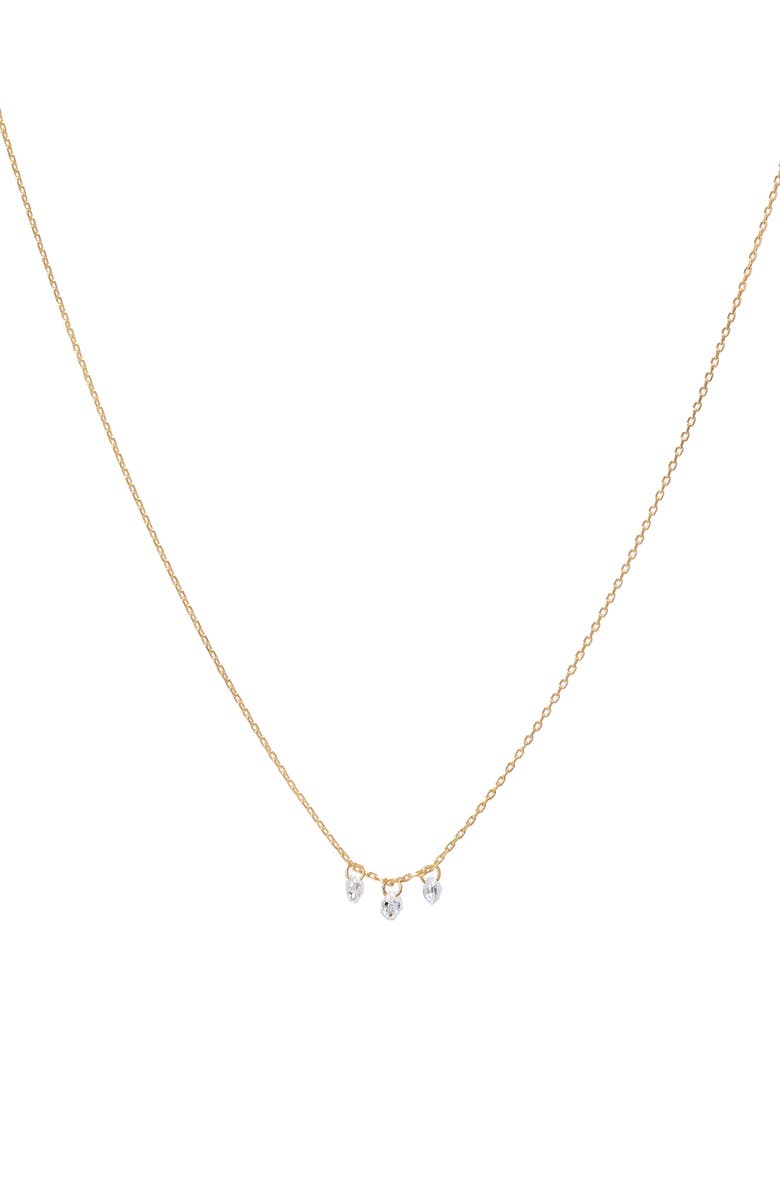 Bearfruit Jewelry Sterling Silver 18k Gold Plated Emmeline Necklace Dainty Trendy Gift, Alternate, color, Gold