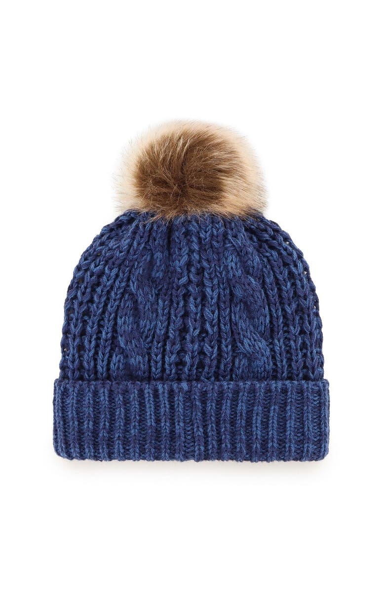 '47 Women's '47 Navy New England Patriots Logo Meeko Cuffed Knit Hat with Pom, Alternate, color, Navy