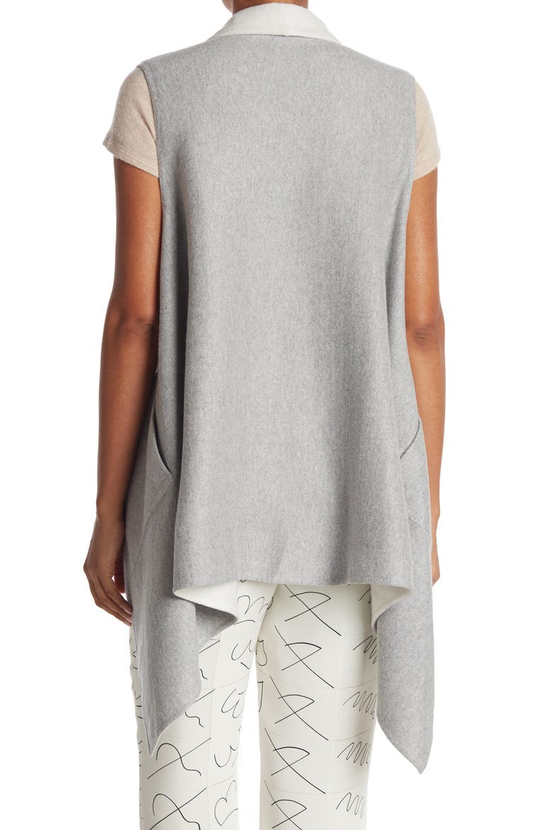 Pepita Sleeveless Cardigan, Alternate, color, 181-GRAVEL-PAPER