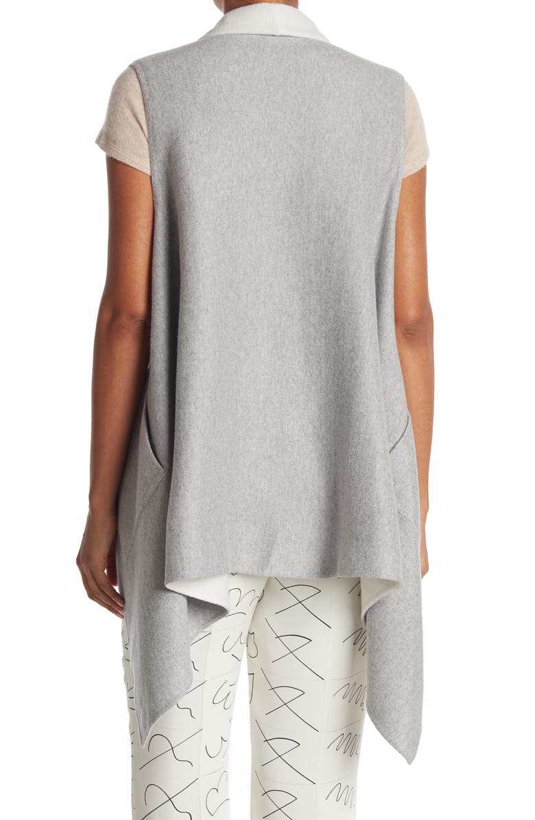 Akris Pepita Sleeveless Cardigan, Alternate, color,