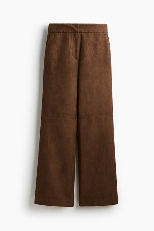 H&m Bootcut Trousers In Brown