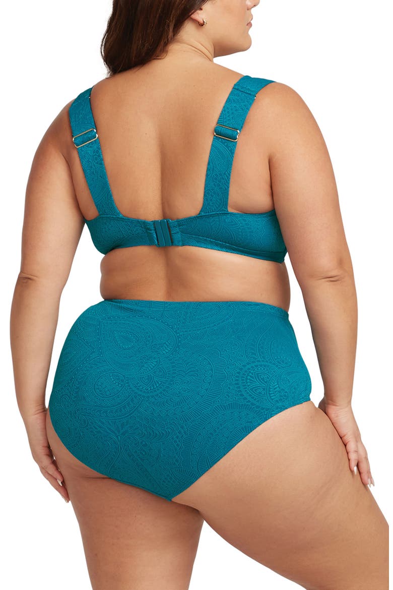 Renoir High Waist Bikini Bottoms, Alternate, color, JEWEL