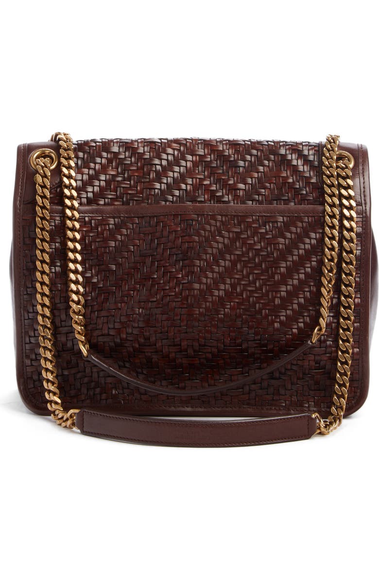 Saint Laurent Medium Niki Woven Leather Shoulder Bag, Alternate, color,