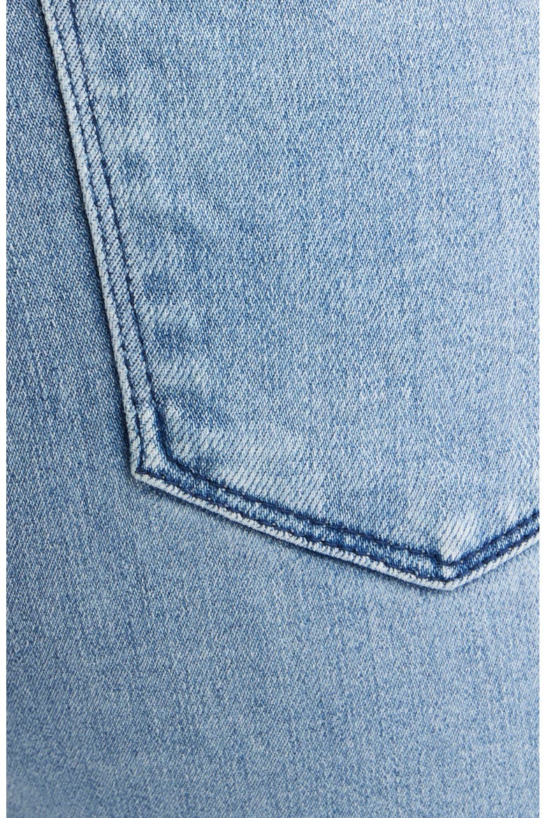 Flower Embroidered Flare Leg Hems, Alternate, color, LIGHT INDIGO