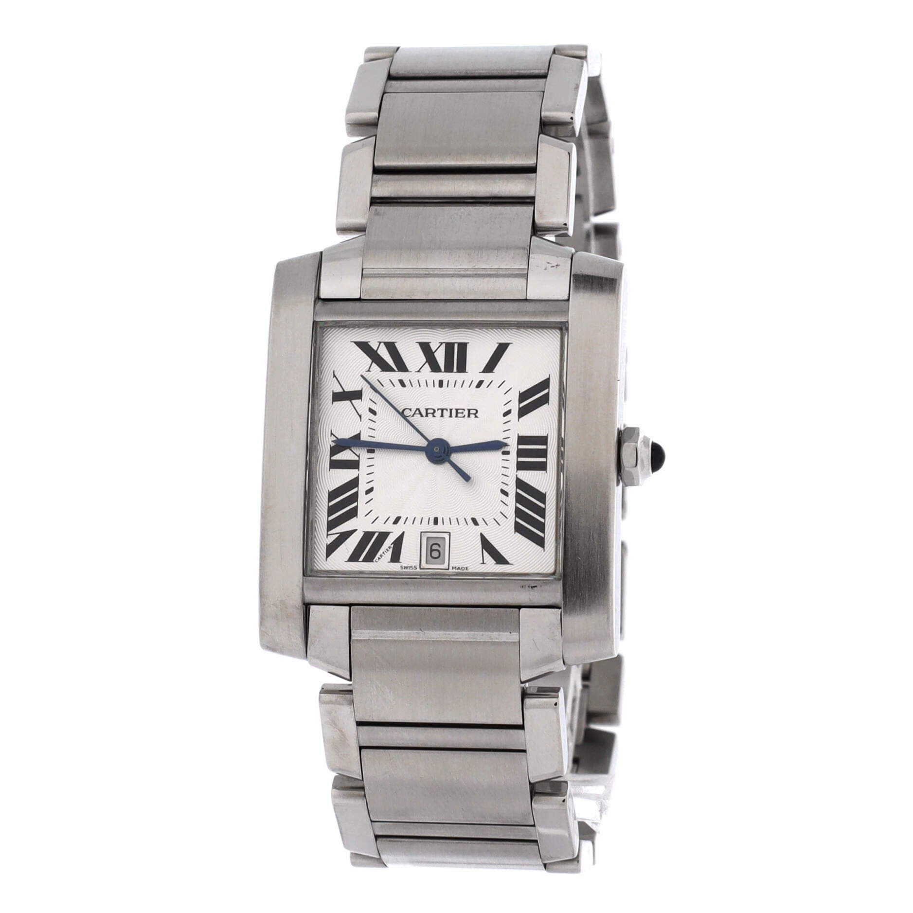Tank Francaise Automatic Watch Stainless Steel 28, Alternate, color, Metallic Silver