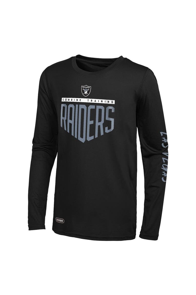 Men's Black Las Vegas Raiders Impact Long Sleeve T-Shirt, Main, color, Black