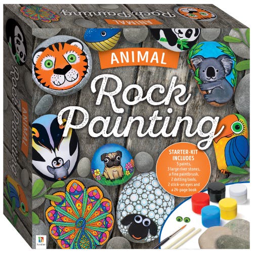 Craft Maker Hinkler DIY Animal Rock Painting Box Set in Multicolored  product